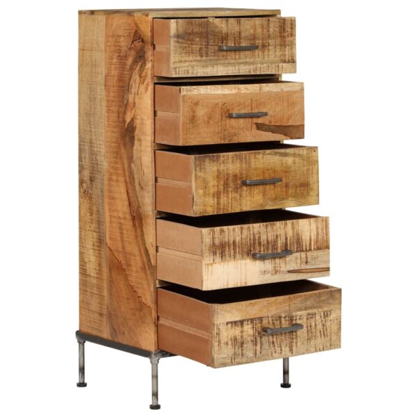 vidaXL Chest of Drawers 45x35x106 cm Solid Mango Wood - Image 5