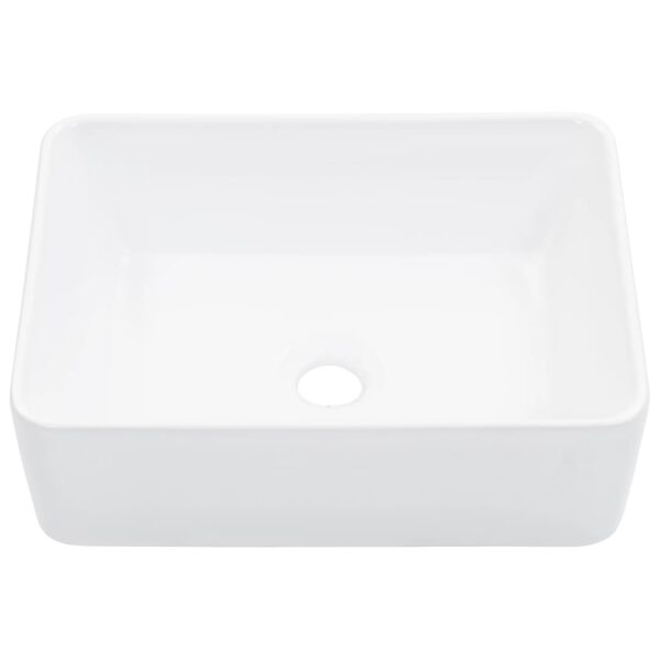 vidaXL Wash Basin 40x30x13 cm Ceramic White - Image 2