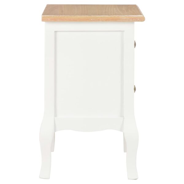 vidaXL Bedside Cabinet 2 pcs White 35x30x49 cm MDF - Image 6
