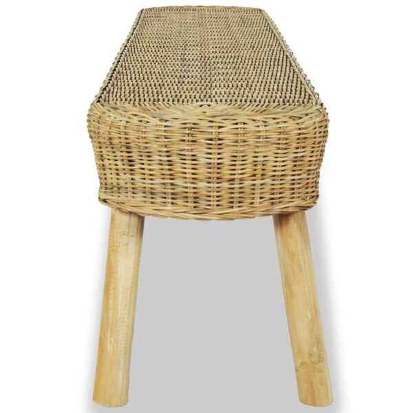 vidaXL Hall Bench 160x35x45 cm Natural Rattan - Image 3
