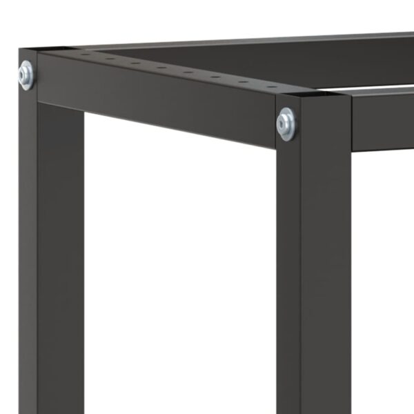 vidaXL Work Bench Frame Matte Black and Matte Red 210x50x79 cm Metal - Image 6