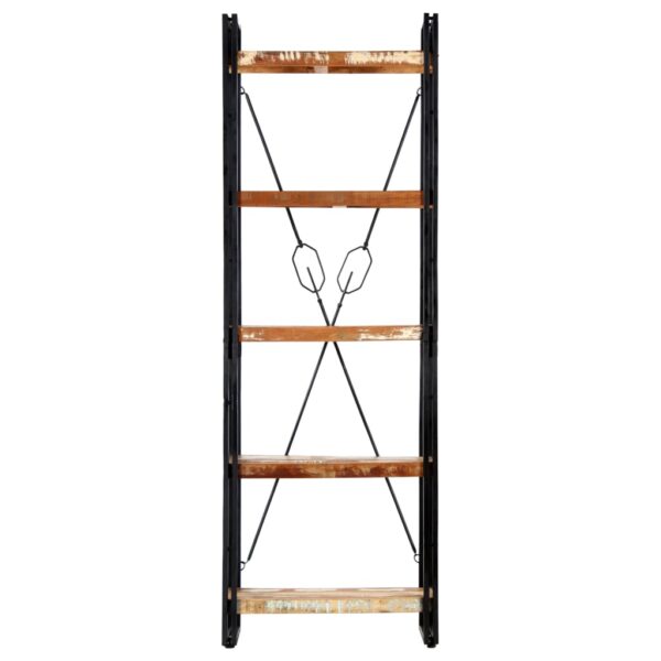 vidaXL 5-Tier Bookcase 60x30x180 cm Solid Reclaimed Wood - Image 2