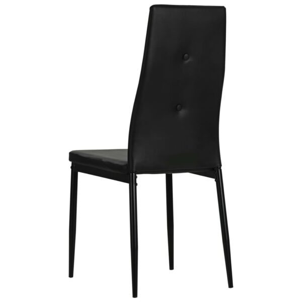 vidaXL Dining Chairs 2 pcs Black Faux Leather - Image 5