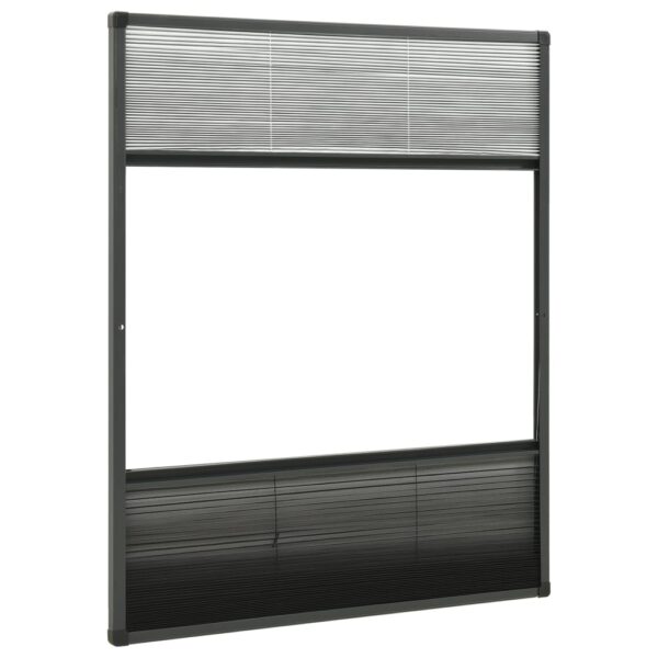 vidaXL Plisse Insect Screen for Windows Aluminium 80x100 cm with Shade - Image 4