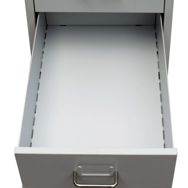 vidaXL File Cabinet with 5 Drawers Grey 68.5 cm Steel - Image 6