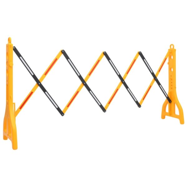vidaXL Folding Traffic Barrier Yellow and Black 250x38x96 cm - Image 1