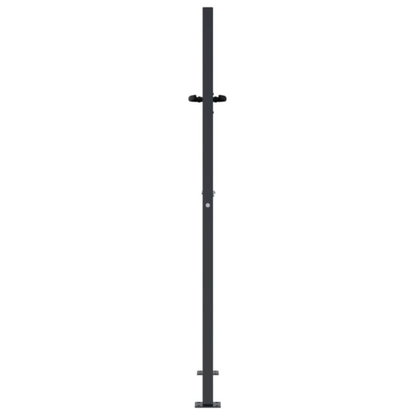 vidaXL Garden Gate Anthracite 105x155 cm Steel Bamboo Design - Image 5