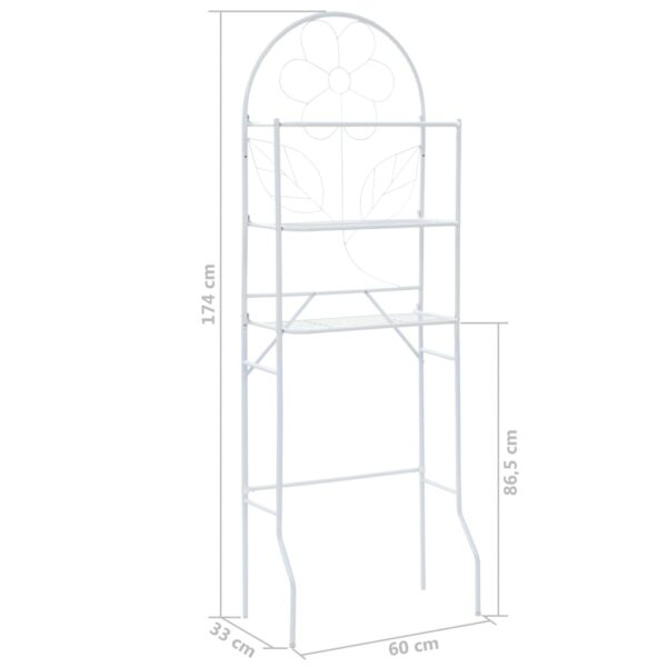 vidaXL Toilet Rack White 60x33x174 cm - Image 7