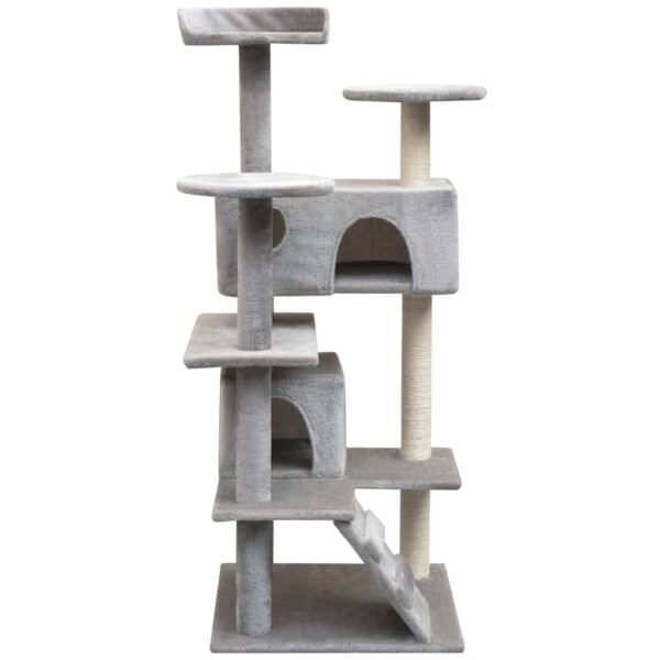 vidaXL Cat Tree with Sisal Scratching Posts 125 cm Grey - Image 2
