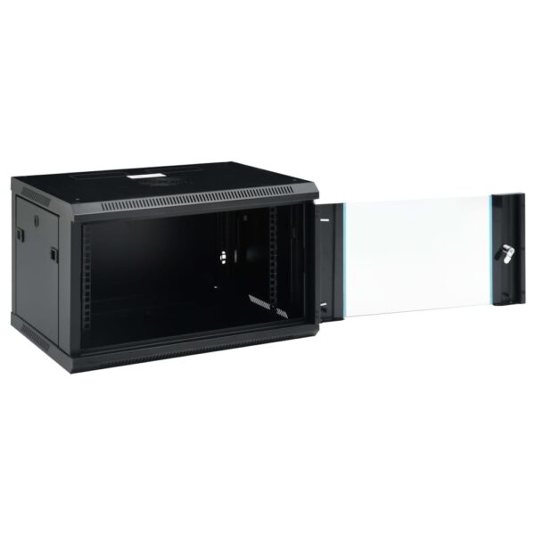 vidaXL 6U Wall Mounted Network Cabinet 19" IP20 600x450x375 mm - Image 2