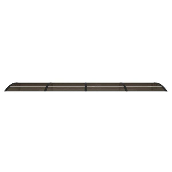 vidaXL Door Canopy Black 400x100 cm Polycarbonate - Image 4