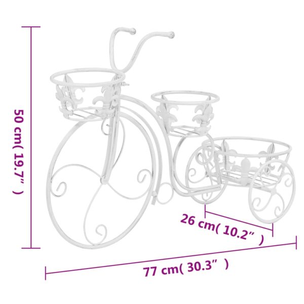 vidaXL Plant Stand Bicycle Shape Vintage Style Metal - Image 7