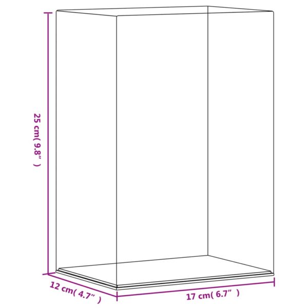 vidaXL Display Box Transparent 17x12x25 cm Acrylic - Image 6