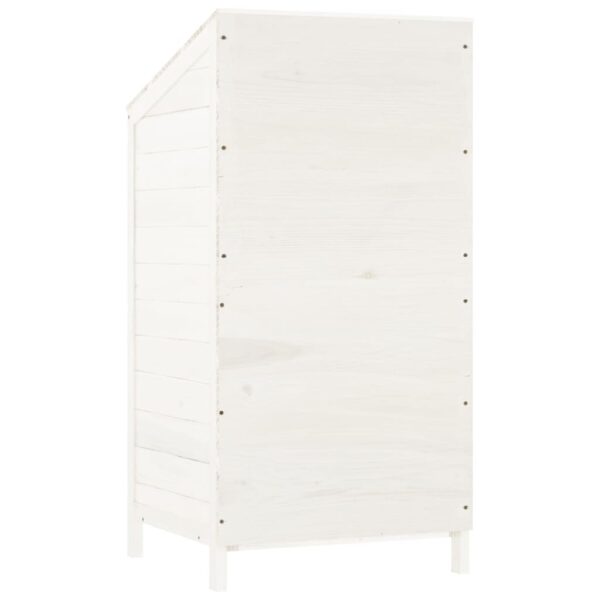 vidaXL Garden Shed White 55x52x112 cm Solid Wood Fir - Image 6