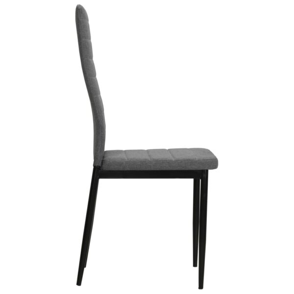 vidaXL Dining Chairs 2 pcs Light Grey Fabric - Image 4