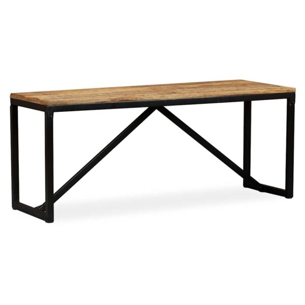 vidaXL Bench Solid Mango Wood 110x35x45 cm - Image 13