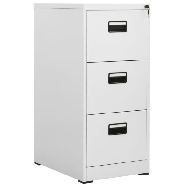 vidaXL Filing Cabinet Light Grey 46x62x102.5 cm Steel - Image 1