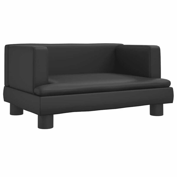vidaXL Dog Bed Black 60x40x30 cm Faux Leather - Image 2