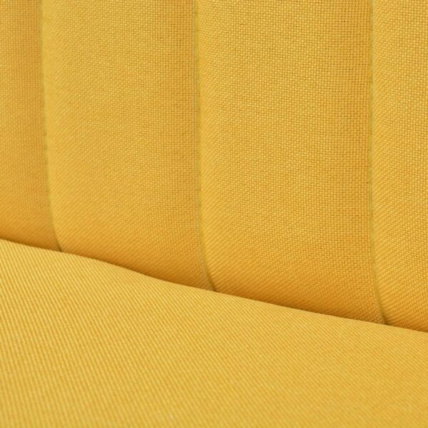 vidaXL Sofa Fabric 117x55.5x77 cm Yellow - Image 3