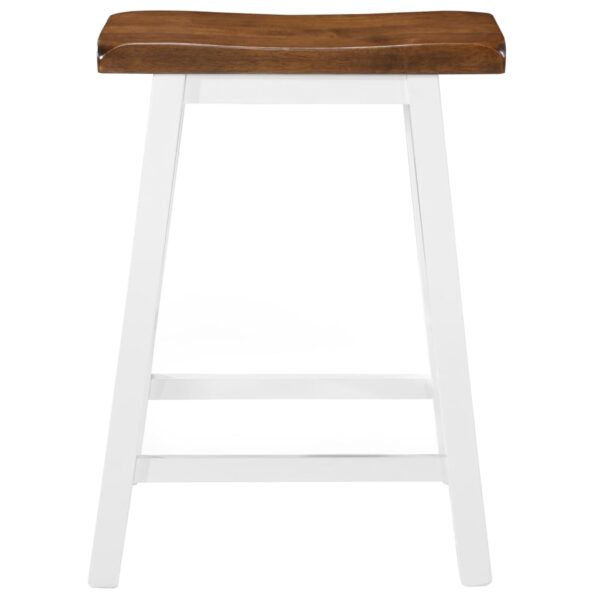 vidaXL Bar Stools 2 pcs Solid Wood - Image 3