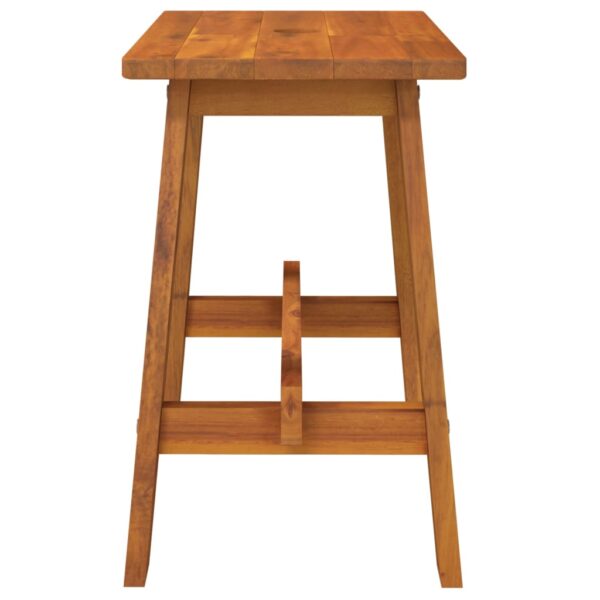 vidaXL Stool 45x29x45 cm Rectangular Solid Wood Acacia - Image 4