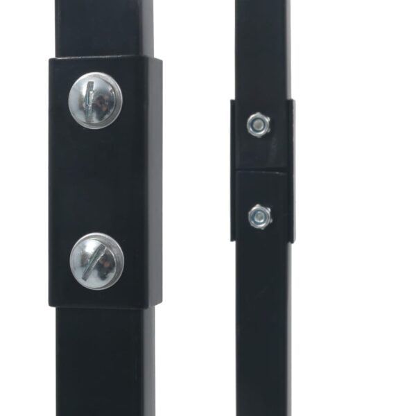 vidaXL Firewood Rack Black 80x25x150 cm Steel - Image 5