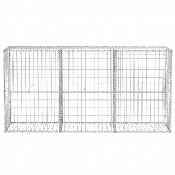 vidaXL Gabion Basket Galvanised Steel 200x30x100 cm - Image 4