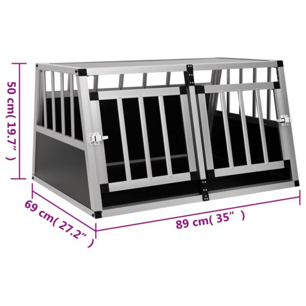 vidaXL Dog Cage with Double Door 89x69x50 cm - Image 11
