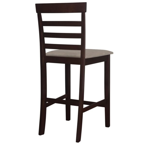 vidaXL Bar Chairs 2 pcs Brown Fabric - Image 6