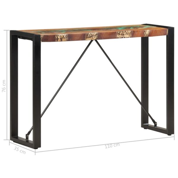 vidaXL Console Table 110x35x76 cm Solid Reclaimed Wood - Image 6