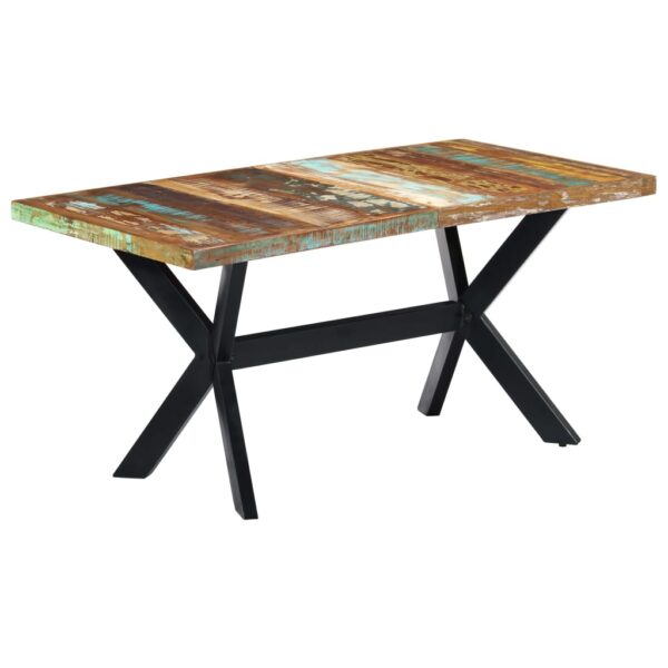 vidaXL Dining Table 160x80x75 cm Solid Reclaimed Wood - Image 10