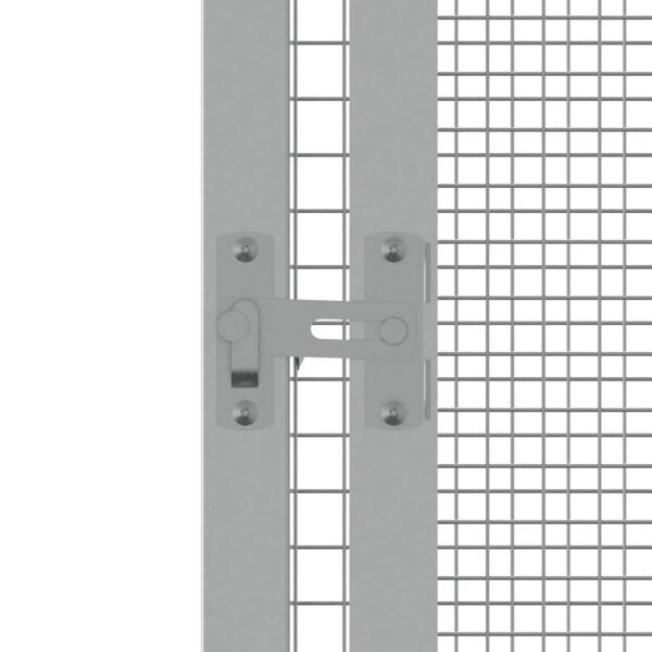 vidaXL Bird Cage Grey 213.5x217.5x211.5 cm Galvanised Steel - Image 5