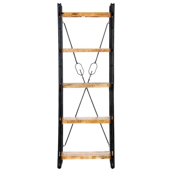 vidaXL 5-Tier Bookcase 60x30x180 cm Solid Mango Wood - Image 2