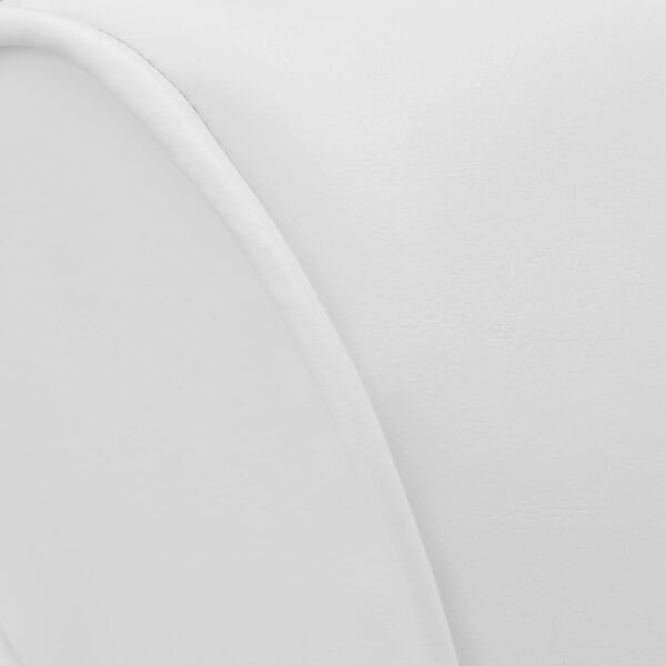 vidaXL Chaise Longue White Faux Leather - Image 4