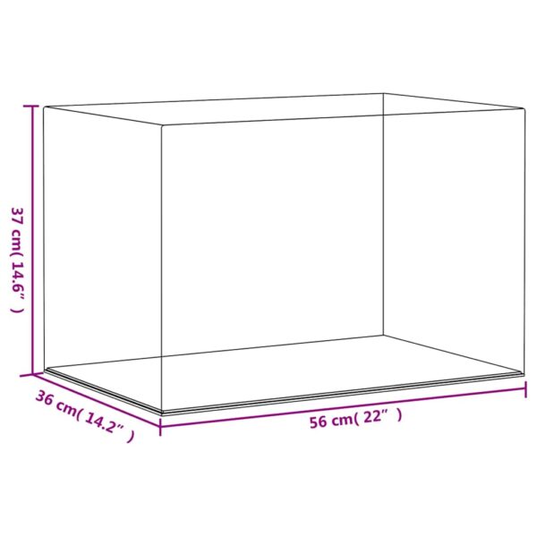 vidaXL Display Box Transparent 56x36x37 cm Acrylic - Image 6