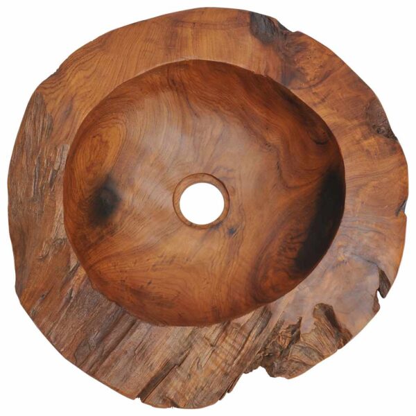 vidaXL Basin Solid Teak 45 cm - Image 9