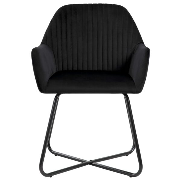 vidaXL Dining Chairs 2 pcs Black Velvet - Image 3