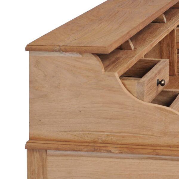 vidaXL Desk 90x50x100 cm Solid Teak Wood - Image 6