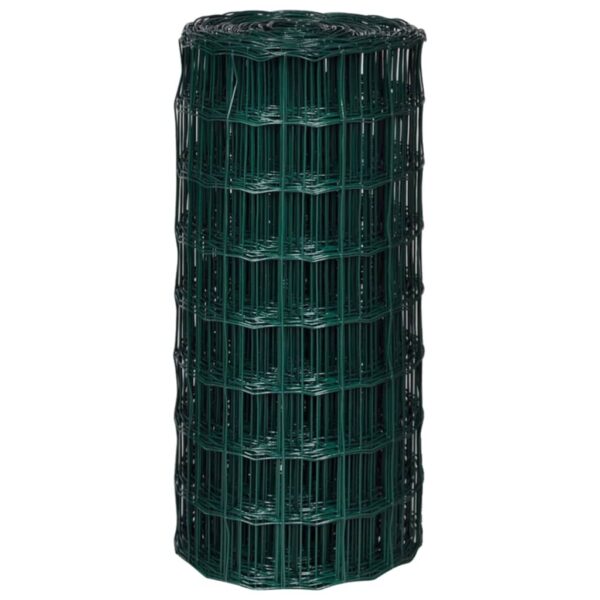 vidaXL Euro Fence Steel 25x0.8 m Green - Image 3