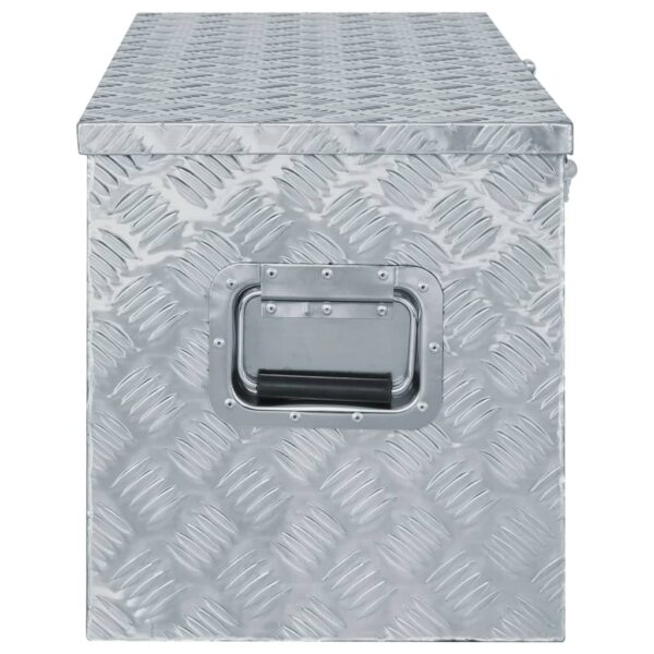 vidaXL Aluminium Box 110.5x38.5x40 cm Silver - Image 2