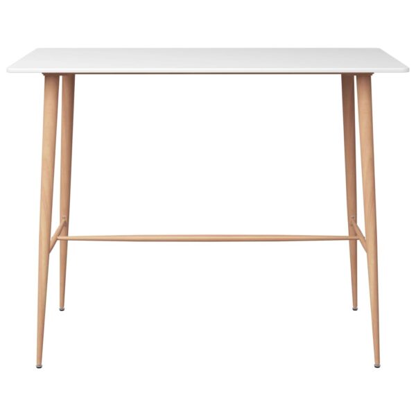 vidaXL Bar Table White 120x60x105 cm - Image 2