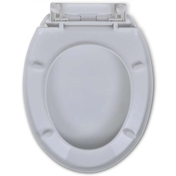 vidaXL Soft-close Toilet Seat White Oval - Image 5