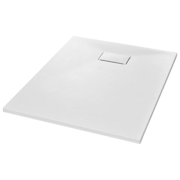 vidaXL Shower Base Tray SMC White 100x80 cm - Image 2