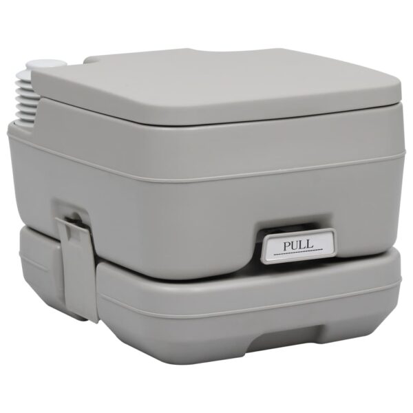 vidaXL Portable Camping Toilet Grey 10+10 L - Image 1