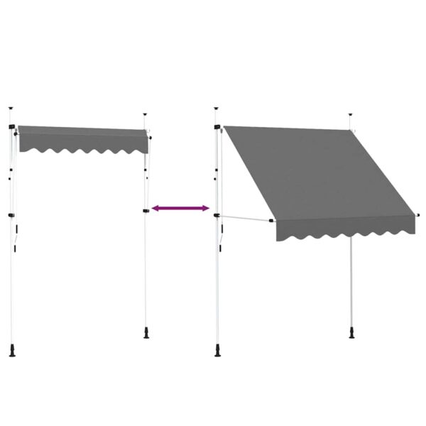 vidaXL Manual Retractable Awning 200 cm Anthracite - Image 6