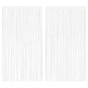 vidaXL String Curtains 2 pcs 140x250 cm White