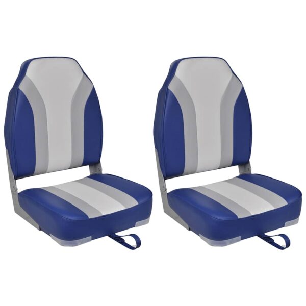 vidaXL Foldable Boat Chairs 2 pcs High Backrest - Image 1