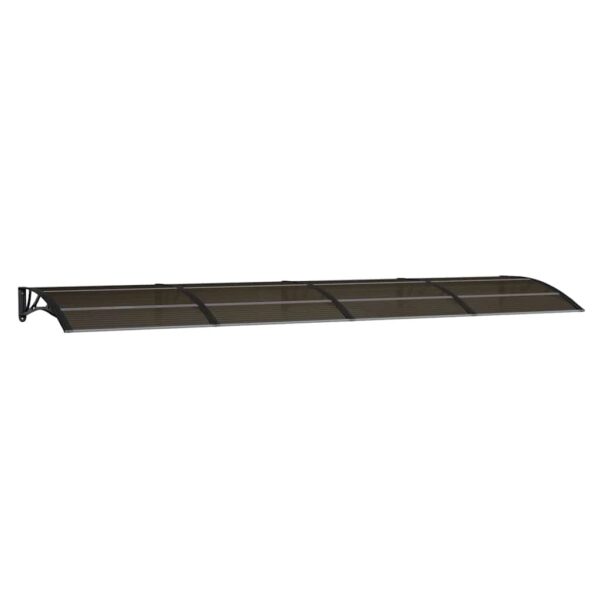 vidaXL Door Canopy Black 400x100 cm Polycarbonate - Image 2