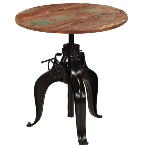 vidaXL Bar Table Solid Reclaimed Wood 75x(76-110) cm - Image 1