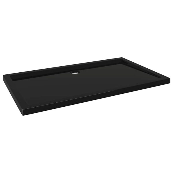 vidaXL Rectangular ABS Shower Base Tray Black 70x120 cm - Image 2